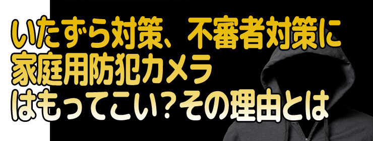 、不審者対策に家庭用防犯カメラはもってこい？その理由とは