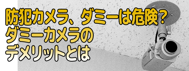 ダミーは危険？ダミーカメラのデメリットとは